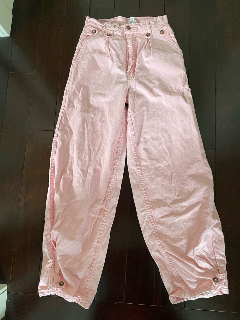 Wallys Pink Cargo-Style Cotton Pants